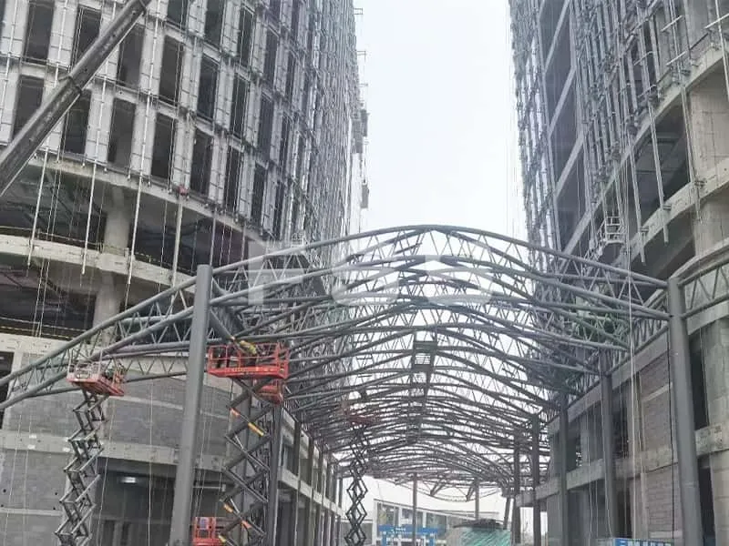 Building a steel frame building