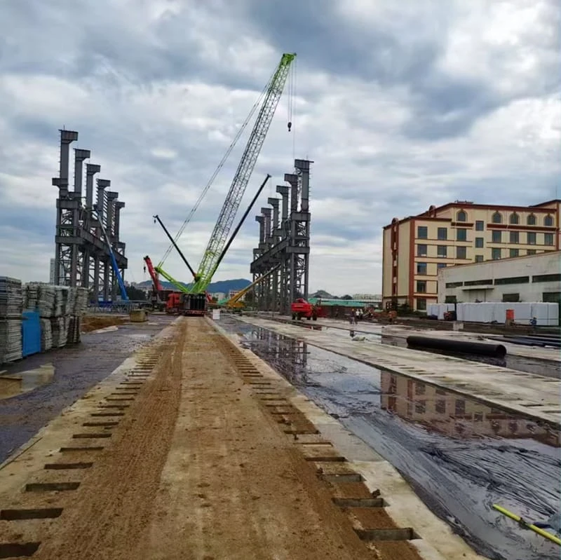 Record-Breaking Steel Erection: 40-Ton Lattice Columns Complete for Marine Workshop Project​