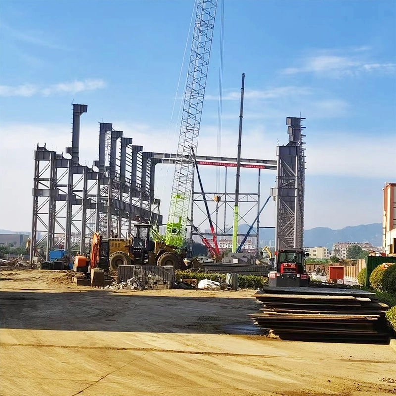 Qingdao Zhuzhiyuan Steel Structure Co.,Ltd Successfully Completes Hoisting of 40-Ton Steel Lattice Columns for Offshore Engineering Project​